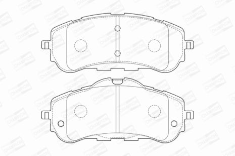 Комплект тормозных колодок для CITROËN BERLINGO, OPEL ASTRA, PEUGEOT PARTNER, CHAMPION (573620CH)