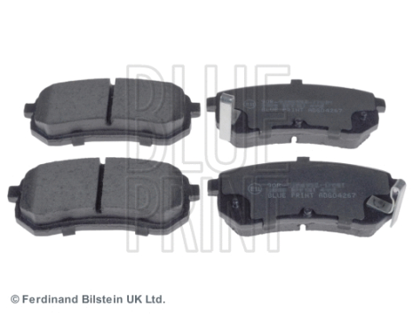 Комплект гальмівних колодок HYUNDAI i10, KIA PICANTO, BLUE PRINT (ADG04267)