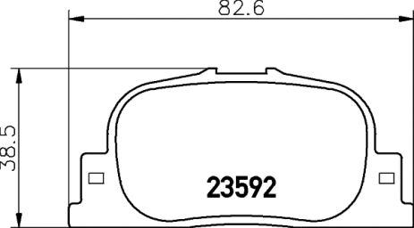 Комплект тормозных колодок YEMA F16, SHUANGHUAN NOBLE, GLEAGLE GC7, NISSHINBO (NP1035)