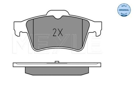 Комплект гальмівних колодок CITROËN C5, RENAULT LAGUNA, CADILLAC BLS, MEYLE (0252413716)