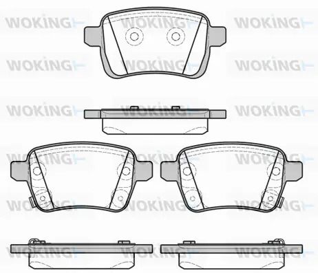 Комплект тормозных колодок OPEL CORSA, OPEL ADAM, WOKING (P1550322)