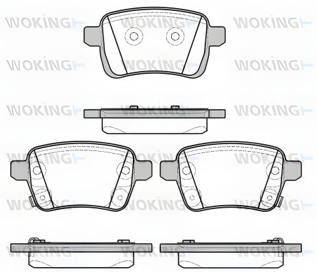 Комплект тормозных колодок OPEL CORSA, OPEL ADAM, WOKING (P1550322)