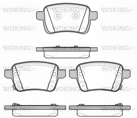 Комплект гальмівних колодок OPEL CORSA, OPEL ADAM, WOKING (P1550322)