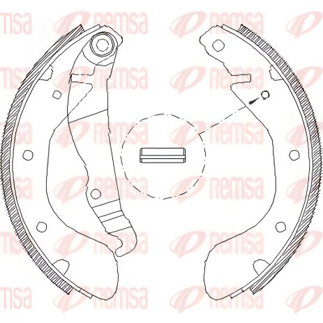 Комплект гальмівних колодок CHEVROLET CORSA, OPEL CORSA, OPEL COMBO, REMSA (430700) Комплект гальмівних колодок CHEVROLET CORSA, OPEL CORSA, OPEL COMBO, REMSA (430700)