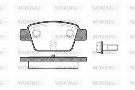 Комплект тормозных колодок LANCIA DELTA, ALFA ROMEO, FIAT BRAVO, WOKING (P961300)