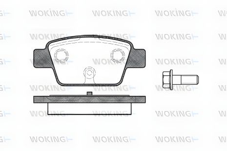 Гальмівних колодок комплект LANCIA DELTA, ALFA ROMEO, FIAT BRAVO, WOKING (P961300) Гальмівних колодок комплект LANCIA DELTA, ALFA ROMEO, FIAT BRAVO, WOKING (P961300)