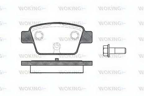 Тормозные колодки для LANCIA DELTA, ALFA ROMEO, FIAT BRAVO, WOKING (P961300)