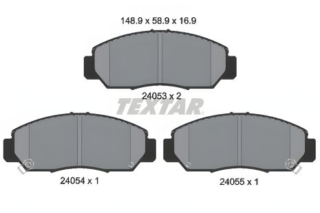 Тормозные колодки HONDA FR-V/ACCORD/BR-V, TEXTAR (2405301) Тормозные колодки HONDA FR-V/ACCORD/BR-V, TEXTAR (2405301)