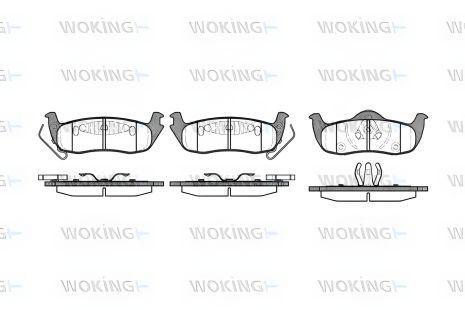 Комплект гальмівних колодок для INFINITI QX56, JEEP COMMANDER, JEEP GRAND CHEROKEE від WOKING (P1006310) Комплект гальмівних колодок для INFINITI QX56, JEEP COMMANDER, JEEP GRAND CHEROKEE від WOKING (P1006310)