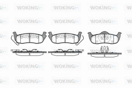 Комплект гальмівних колодок INFINITI QX56, JEEP COMMANDER, JEEP GRAND, WOKING (P1006310)