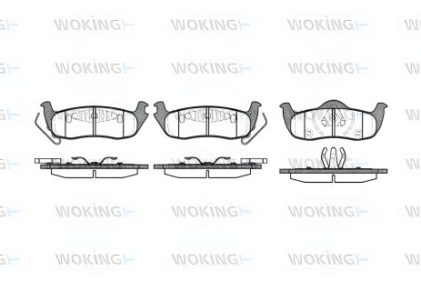 Комплект гальмівних колодок для INFINITI QX56, JEEP COMMANDER, JEEP GRAND CHEROKEE від WOKING (P1006310)
