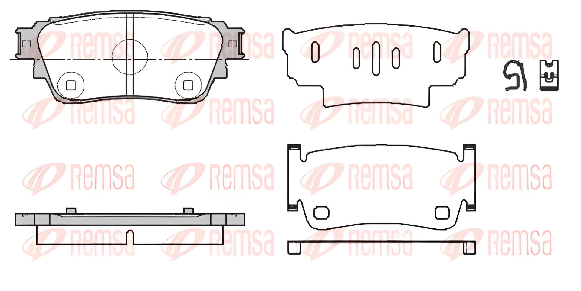 Гальмівні колодки комплект MITSUBISHI OUTLANDER, MITSUBISHI ECLIPSE, REMSA (186100) Гальмівні колодки комплект MITSUBISHI OUTLANDER, MITSUBISHI ECLIPSE, REMSA (186100)