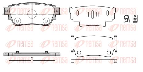 Гальмівні колодки комплект MITSUBISHI OUTLANDER, MITSUBISHI ECLIPSE, REMSA (186100) Гальмівні колодки комплект MITSUBISHI OUTLANDER, MITSUBISHI ECLIPSE, REMSA (186100)