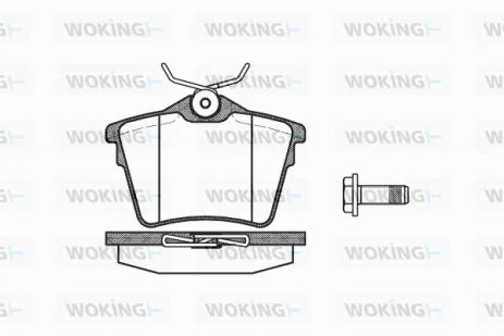 Комплект тормозных колодок PEUGEOT 407, CITROËN C5, AUDI TT, WOKING (P1003300)