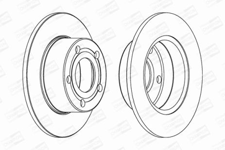 Диск тормозной SKODA SUPERB, VW PASSAT, AUDI A6, CHAMPION (561549CH)