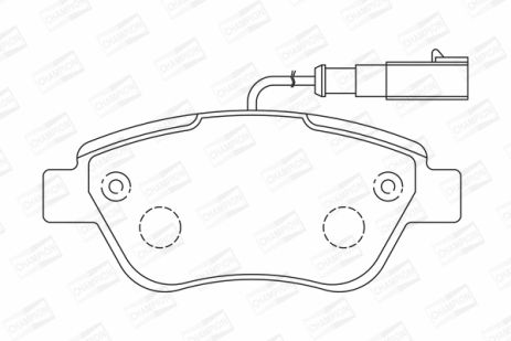 Комплект гальмівних колодок PEUGEOT BIPPER, CITROËN E-MEHARI, ALFA ROMEO, CHAMPION (573074CH)