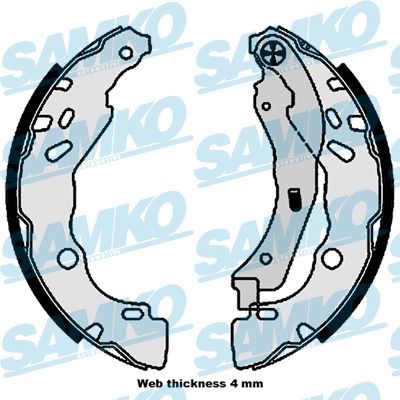 Комплект гальмівних колодок OPEL ROCKS-E, PEUGEOT 208, CITROËN AMI, SAMKO (81109)