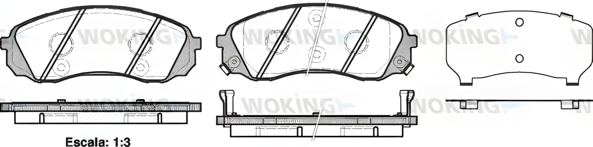 Гальмівних колодок комплект KIA CARNIVAL, HYUNDAI H-1, WOKING (P1391302) Гальмівних колодок комплект KIA CARNIVAL, HYUNDAI H-1, WOKING (P1391302)