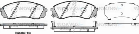 Комплект тормозных колодок KIA CARNIVAL, HYUNDAI H-1, WOKING (P1391302)