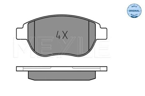 Комплект тормозных колодок PEUGEOT 207, CITROËN C4, CITROËN C3, MEYLE (0252360019)