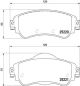 Комплект тормозных колодок CITROËN DS4, CITROËN C4, BREMBO (P61105)