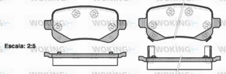 Комплект гальмівних колодок FIAT FREEMONT, DODGE JOURNEY, CHRYSLER GRAND, WOKING (P1195302)