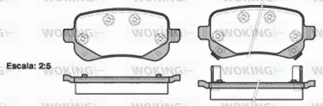 Комплект тормозных колодок FIAT FREEMONT, DODGE JOURNEY, CHRYSLER GRAND, WOKING (P1195302)