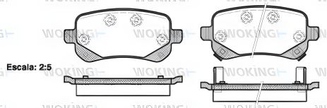 Комплект тормозных колодок для FIAT FREEMONT и DODGE JOURNEY, CHRYSLER GRAND, WOKING (P1195302)