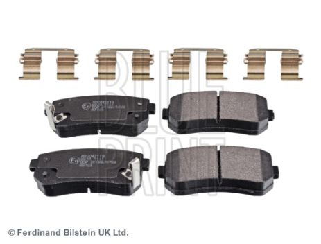 Комплект гальмівних колодок KIA SPORTAGE, HYUNDAI ix35, HYUNDAI TUCSON, BLUE PRINT (ADG042119)