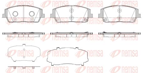 Набір гальмівних колодок HYUNDAI SANTA, REMSA (188002)