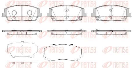 Набір гальмівних колодок HYUNDAI SANTA, REMSA (188002) Набір гальмівних колодок HYUNDAI SANTA, REMSA (188002)