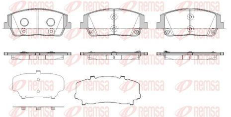 Комплект тормозных колодок HYUNDAI SANTA, REMSA (188002)