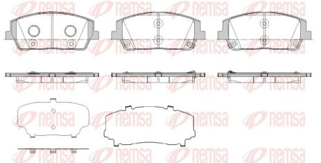 Комплект тормозных колодок HYUNDAI SANTA, REMSA (188002)