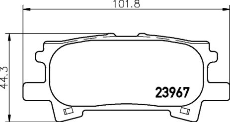 Комплект тормозных колодок HANTENG X7, LEOPAARD CS10, TOYOTA HARRIER, NISSHINBO (NP1028)