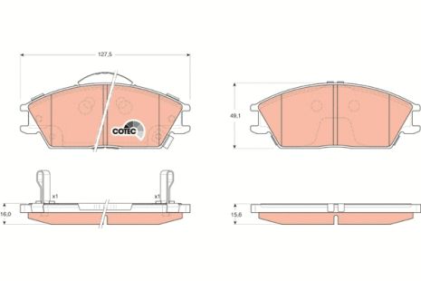 Комплект гальмівних колодок TRW (GDB3331) для HYUNDAI ACCENT, GETZ, LANTRA