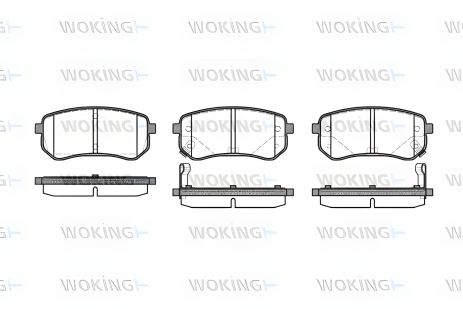 Колодки гальмівні комплект HYUNDAI i10, KIA PICANTO, WOKING (P1035302) Колодки гальмівні комплект HYUNDAI i10, KIA PICANTO, WOKING (P1035302)