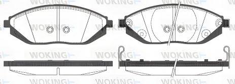 Комплект гальмівних колодок WOKING CHEVROLET SPARK (P1572302)