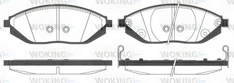 Комплект гальмівних колодок WOKING CHEVROLET SPARK (P1572302)