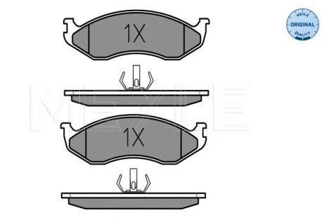 Комплект гальмівних колодок KIA CARNIVAL, JEEP GRAND, JEEP CHEROKEE, MEYLE (0252182217)