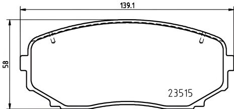 Комплект гальмівних колодок MITSUBISHI ECLIPSE, MITSUBISHI OUTLANDER, NISSHINBO (NP3051)