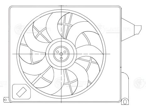 Вентилятор радіатора охолодження KIA SORENTO, LUZAR (LFK08P5)