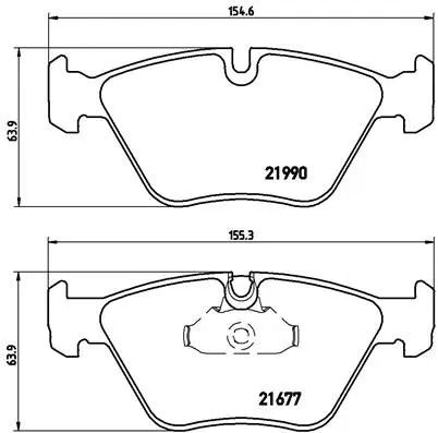Комплект тормозных колодок BMW 5, BREMBO (P06065)