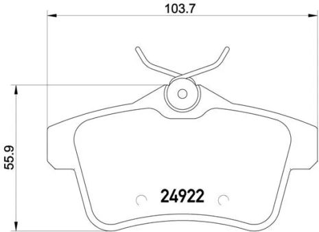 Комплект тормозных колодок DS (CAPSA), CITROËN C4, PEUGEOT 5008, BREMBO (P61114)