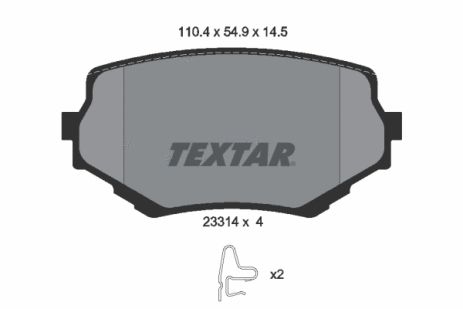 Комплект тормозных колодок SUZUKI GRAND VITARA, SUZUKI VITARA, TEXTAR (2331401)
