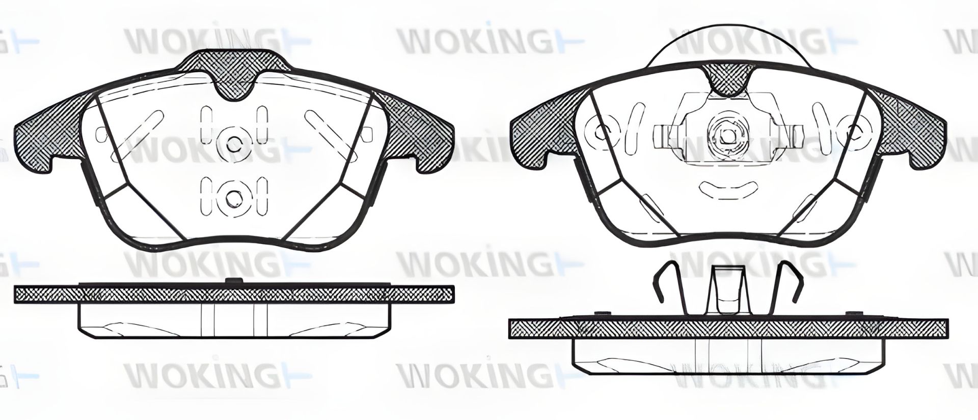 Гальмівних колодок комплект LAND ROVER, WOKING (P1582300) Гальмівних колодок комплект LAND ROVER, WOKING (P1582300)