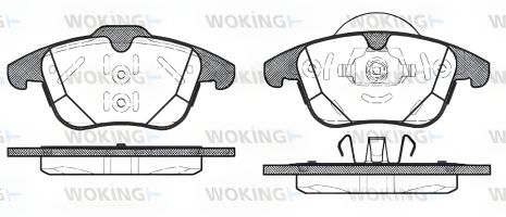 Комплект тормозных колодок LAND ROVER, WOKING (P1582300) Комплект тормозных колодок LAND ROVER, WOKING (P1582300)