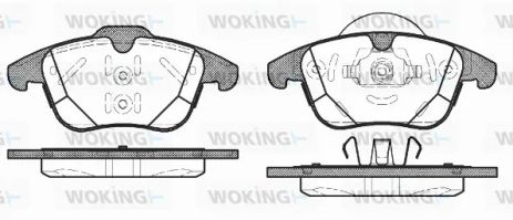 Комплект гальмівних колодок LAND ROVER, WOKING (P1582300)
