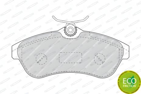 Гальмівні колодки комплект для CITROËN C2, C3, FERODO (FDB1543)