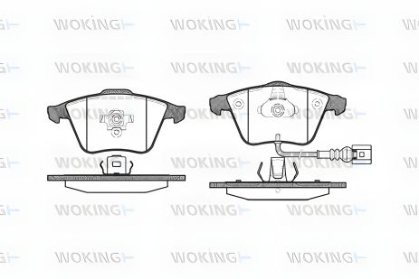 Комплект тормозных колодок SKODA SUPERB, SEAT LEON, VW CC, WOKING (P864332) Комплект тормозных колодок SKODA SUPERB, SEAT LEON, VW CC, WOKING (P864332)