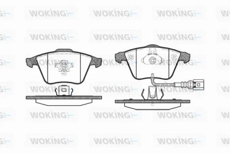 Комплект тормозных колодок SKODA SUPERB, SEAT LEON, VW CC, WOKING (P864332) Комплект тормозных колодок SKODA SUPERB, SEAT LEON, VW CC, WOKING (P864332)